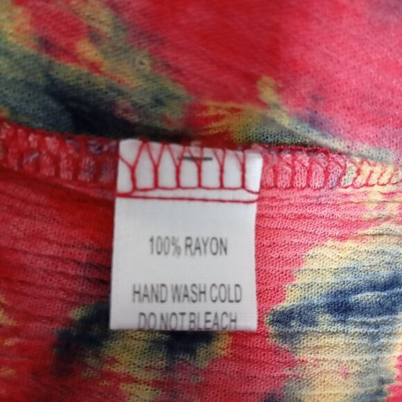 Wonderland By Orange Vintage Romper Sz M With Floral Embroidery & Tie-Dye Design - Picture 3 of 12